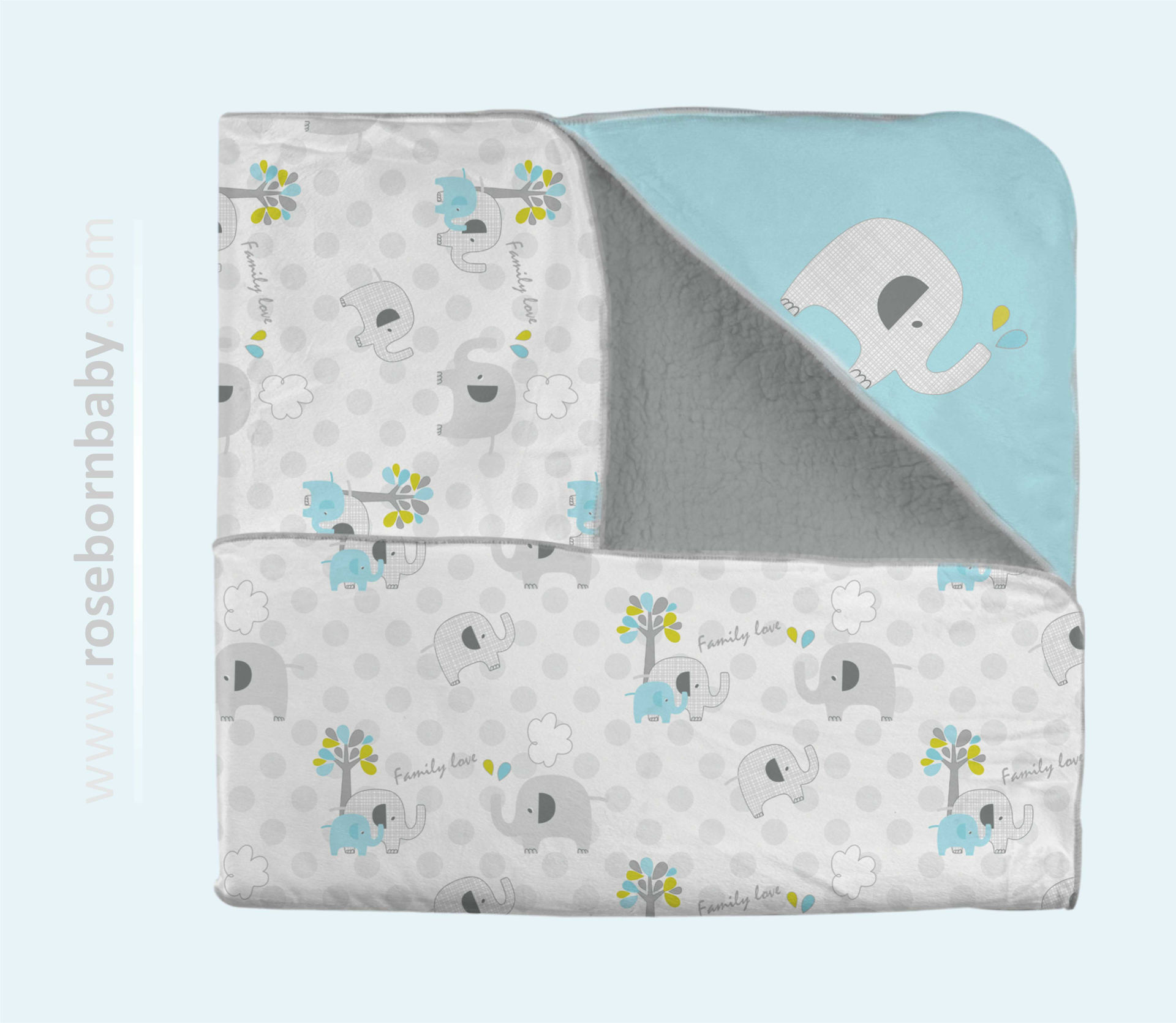 پتو دورپیچ کلاه دار FAMILY LOVE-BOY