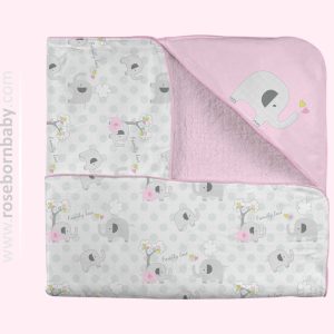 پتو دورپیچ کلاه دار FAMILY LOVE-GIRL