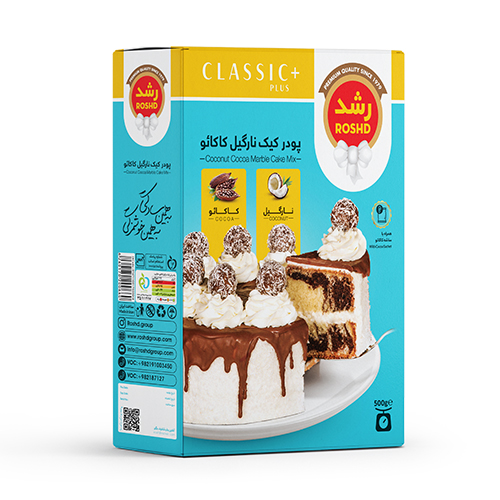 پودر کیک نارگیل کاکائو رشد